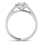 Artisan Halo Cushion Diamond Engagement Ring in 10K/14K gold and platinum with certified lab-grown or natural diamonds