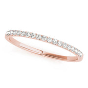 Prong Set Half Eternity Ring in Gold & Platinum