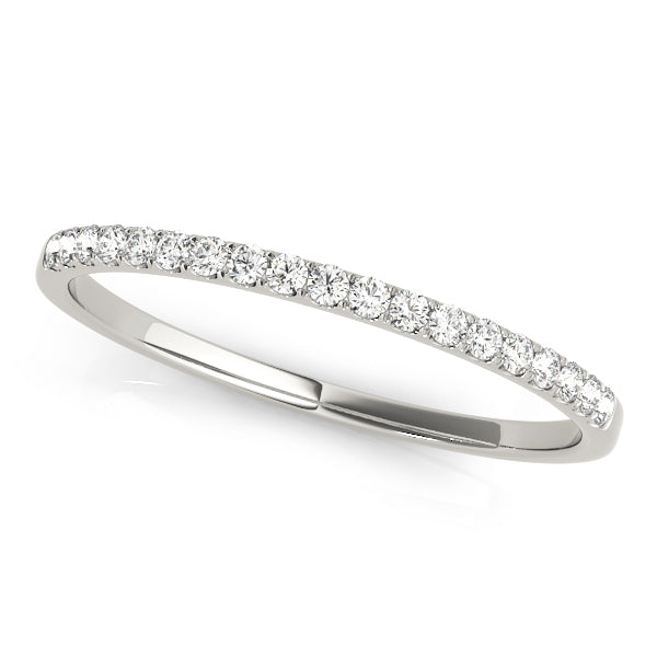 Prong Set Half Eternity Ring in Gold & Platinum