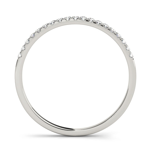 Prong Set Half Eternity Ring in Gold & Platinum