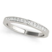Channel Set Princess Cut Half Eternity Ring in Gold & Platinum