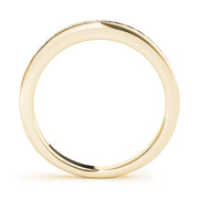 Channel Set Princess Cut Half Eternity Ring in Gold & Platinum
