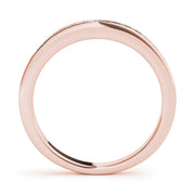 Channel Set Princess Cut Half Eternity Ring in Gold & Platinum