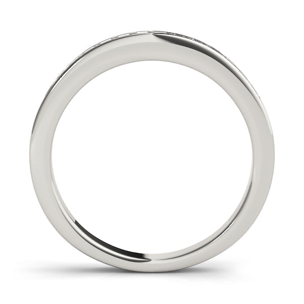 Channel Set Princess Cut Half Eternity Ring in Gold & Platinum