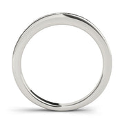 Channel Set Princess Cut Half Eternity Ring in Gold & Platinum