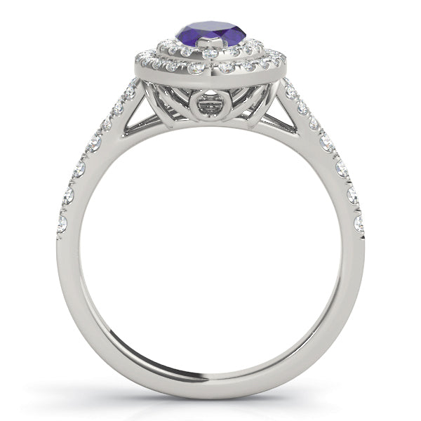 Cherished Halo Engagement Ring Marquise Diamond Engagement Ring in 10K/14K gold and platinum with certified lab-grown or natural diamonds