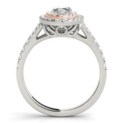 Cherished Halo Engagement Ring Marquise Diamond Engagement Ring in 10K/14K gold and platinum with certified lab-grown or natural diamonds