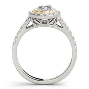 Cherished Halo Engagement Ring Marquise Diamond Engagement Ring in 10K/14K gold and platinum with certified lab-grown or natural diamonds