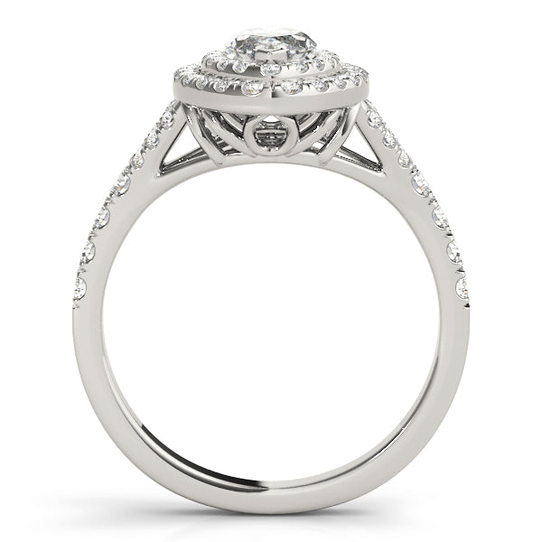 Cherished Halo Engagement Ring Marquise Diamond Engagement Ring in 10K/14K gold and platinum with certified lab-grown or natural diamonds