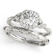 Bespoke Halo Engagement Ring Round Diamond Engagement Ring in 10K/14K gold and platinum with certified lab-grown or natural diamonds