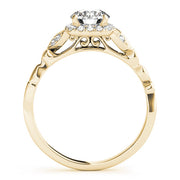 Bespoke Halo Engagement Ring Round Diamond Engagement Ring in 10K/14K gold and platinum with certified lab-grown or natural diamonds