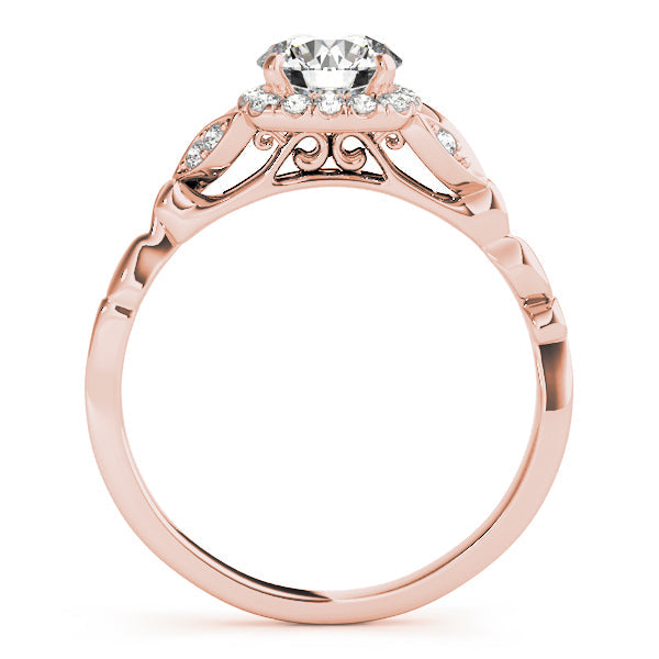 Bespoke Halo Engagement Ring Round Diamond Engagement Ring in 10K/14K gold and platinum with certified lab-grown or natural diamonds