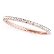 Straight Half Eternity Ring in Gold & Platinum