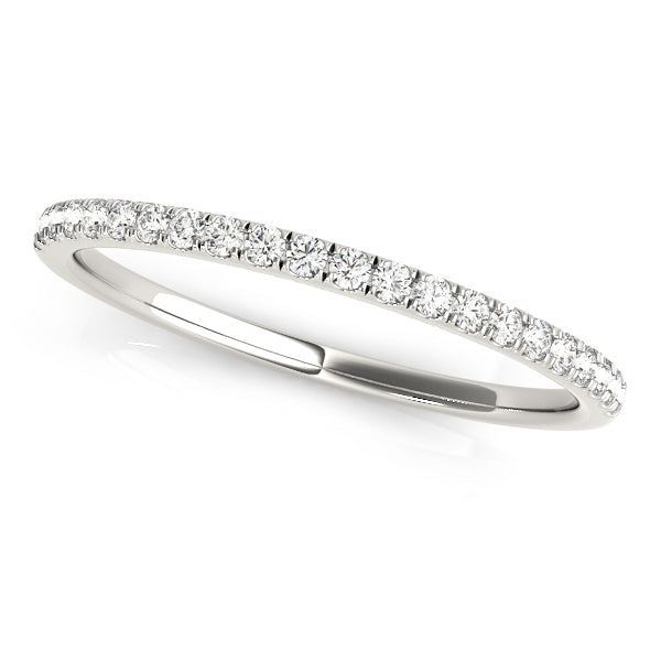 Straight Half Eternity Ring in Gold & Platinum