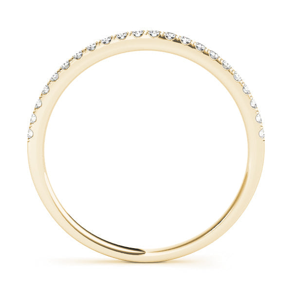 Straight Half Eternity Ring in Gold & Platinum