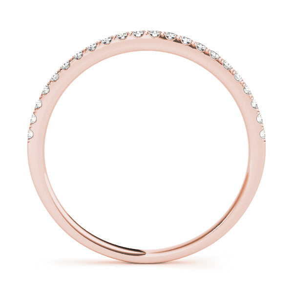 Straight Half Eternity Ring in Gold & Platinum