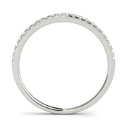 Straight Half Eternity Ring in Gold & Platinum