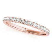 Split Prong Half Eternity Ring in Gold & Platinum