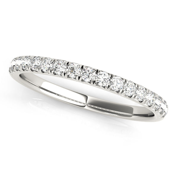 Split Prong Half Eternity Ring in Gold & Platinum