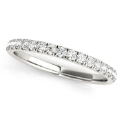 Split Prong Half Eternity Ring in Gold & Platinum