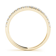 Split Prong Half Eternity Ring in Gold & Platinum