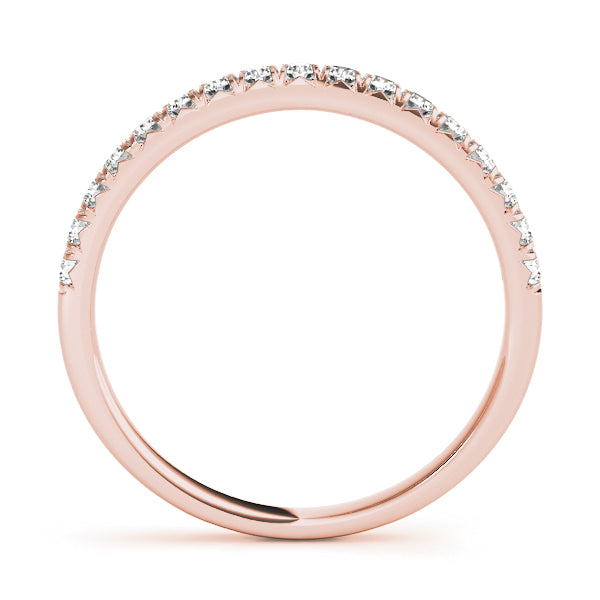 Split Prong Half Eternity Ring in Gold & Platinum