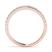 Split Prong Half Eternity Ring in Gold & Platinum