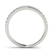 Split Prong Half Eternity Ring in Gold & Platinum