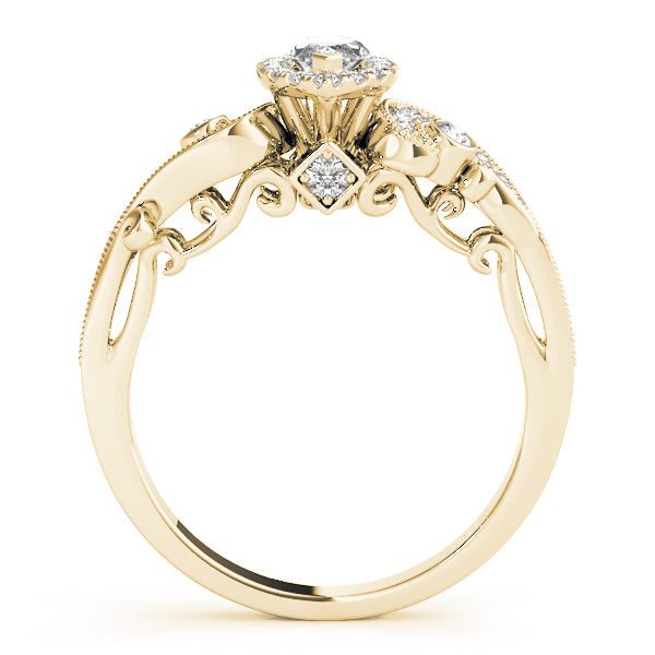 Adored Antique Marquise Diamond Engagement Ring in 10K/14K gold and platinum with certified lab-grown or natural diamonds