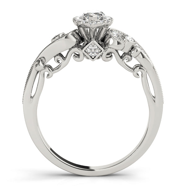 Adored Antique Marquise Diamond Engagement Ring in 10K/14K gold and platinum with certified lab-grown or natural diamonds