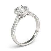 Multi-Row Round Diamond Engagement Ring in 10K/14K gold and platinum with certified lab-grown or natural diamonds