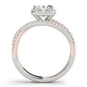 Devoted Sidestone Princess Diamond Engagement Ring in 10K/14K gold and platinum with certified lab-grown or natural diamonds