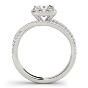 Devoted Sidestone Princess Diamond Engagement Ring in 10K/14K gold and platinum with certified lab-grown or natural diamonds