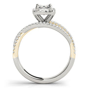 Adored Sidestone Emerald Diamond Engagement Ring in 10K/14K gold and platinum with certified lab-grown or natural diamonds