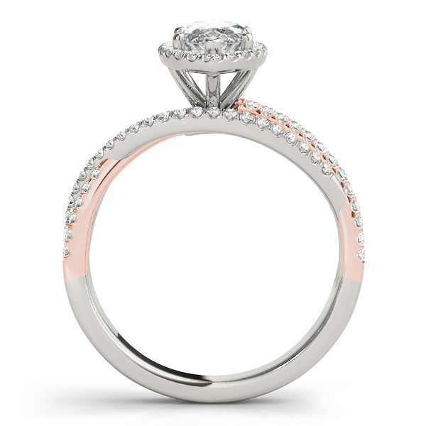 Resplendent Sidestone Marquise Diamond Engagement Ring in 10K/14K gold and platinum with certified lab-grown or natural diamonds
