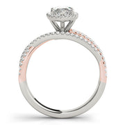 Resplendent Sidestone Marquise Diamond Engagement Ring in 10K/14K gold and platinum with certified lab-grown or natural diamonds