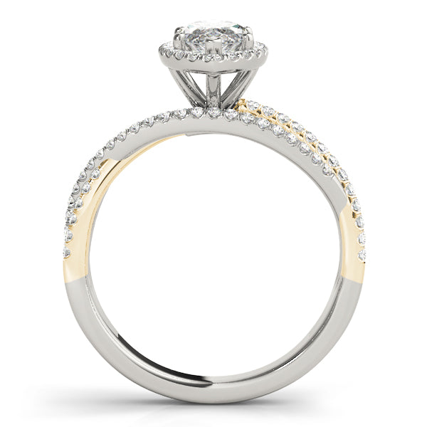 Resplendent Sidestone Marquise Diamond Engagement Ring in 10K/14K gold and platinum with certified lab-grown or natural diamonds