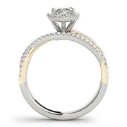 Resplendent Sidestone Marquise Diamond Engagement Ring in 10K/14K gold and platinum with certified lab-grown or natural diamonds