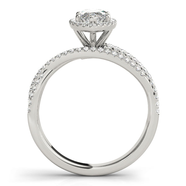 Resplendent Sidestone Marquise Diamond Engagement Ring in 10K/14K gold and platinum with certified lab-grown or natural diamonds