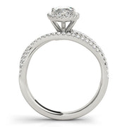 Resplendent Sidestone Marquise Diamond Engagement Ring in 10K/14K gold and platinum with certified lab-grown or natural diamonds
