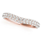 PavÃ£Â© Curved Half Eternity Ring in Gold & Platinum
