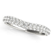 PavÃ£Â© Curved Half Eternity Ring in Gold & Platinum