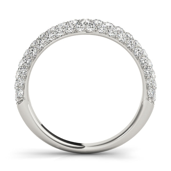PavÃ£Â© Curved Half Eternity Ring in Gold & Platinum