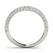 PavÃ£Â© Curved Half Eternity Ring in Gold & Platinum