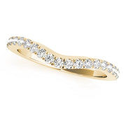 Split Prong Curved Half Eternity Ring in 10K/14K gold and platinum with certified lab-grown or natural diamonds