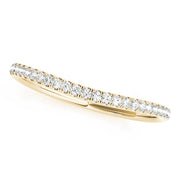 Split Prong Curved Half Eternity Ring in 10K/14K gold and platinum with certified lab-grown or natural diamonds