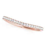 Split Prong Curved Half Eternity Ring in Gold & Platinum