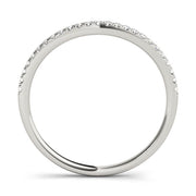 Split Prong Curved Half Eternity Ring in Gold & Platinum