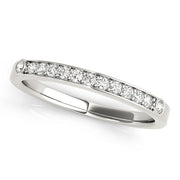 Prong in Channel Bezel Sides Wedding Half Eternity Ring in Gold & Platinum