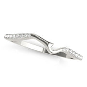 Contoured Half Eternity Ring in Gold & Platinum